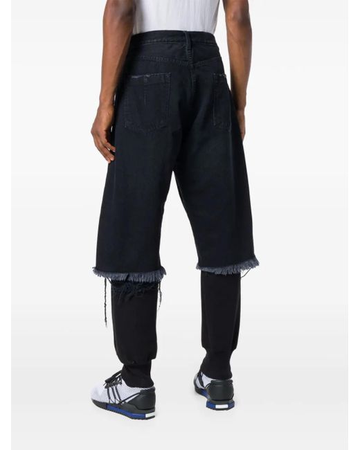 Unravel Project Blue Layered Jeans for men