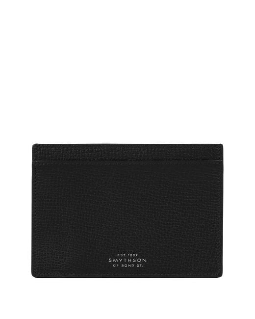 Smythson Black Ludlow Leather Passport Holder