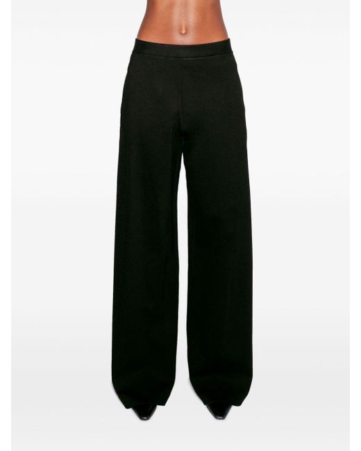 Rosetta Getty Black Stretch-cotton Straight-leg Trousers