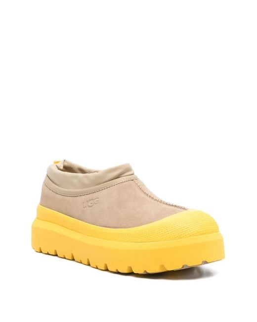 Ugg Yellow Suede Platform Slip-On Sneakers for men