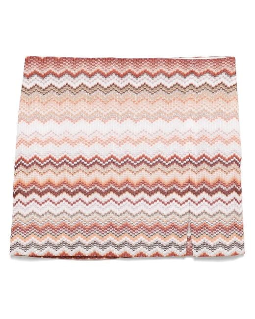 Missoni Pink Zigzag Mini Skirt