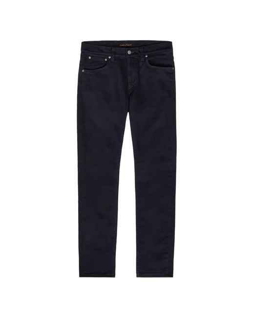 Nudie Jeans Blue Lean Dean Five-Pockets Jeans for men