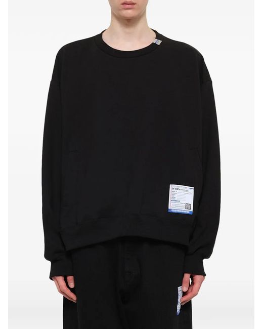 Maison Mihara Yasuhiro Black Instrumental Logo-Patch Sweater for men