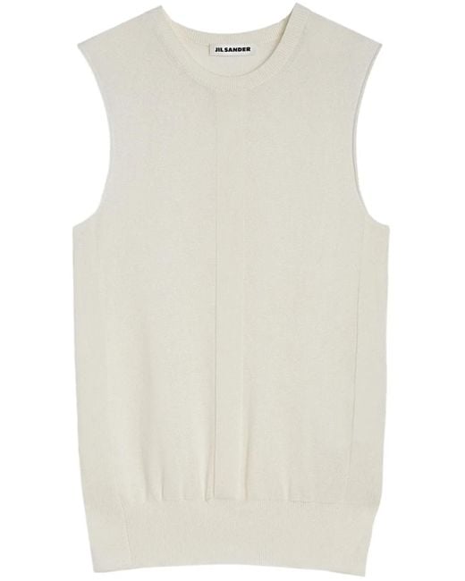 Jil Sander Natural Knitted Vest