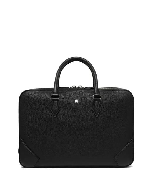 Montblanc Black Large Grained Leather Briefcase