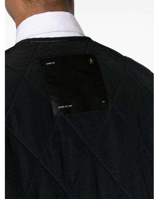 Veste matelassée à simple boutonnage OAMC pour homme en coloris Black
