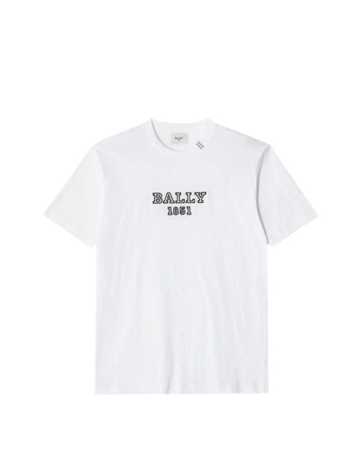 Bally White Logo-Print T-Shirt for men