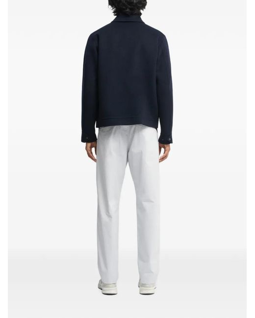 Aspesi Blue Zip-Up Wool Jacket for men