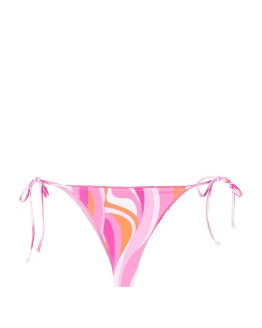Mc2 Saint Barth Pink Abstract-Print Bikini Bottoms