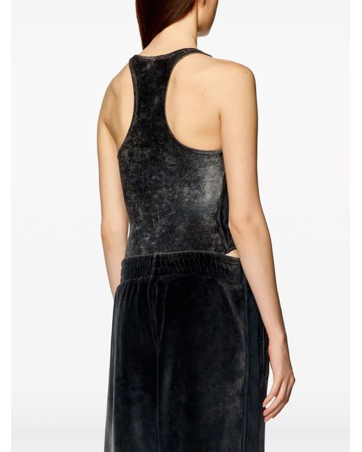 DIESEL Black T-Vately Racer-Back Bodysuit