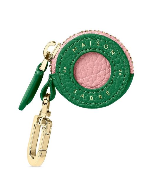 Maison De Sabre Green Leather Airtag Charm