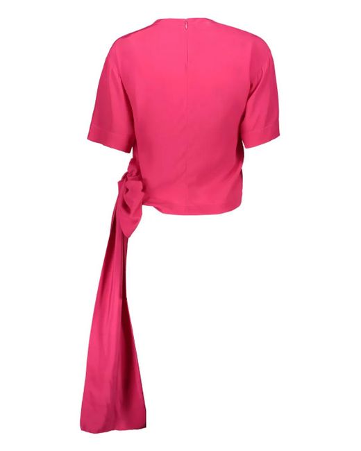 Cedric Charlier Pink Draped Top