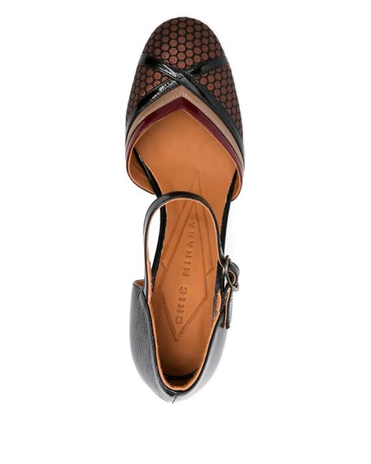 Chie Mihara Brown Merman Pumps mit Knöchelriemen 80mm