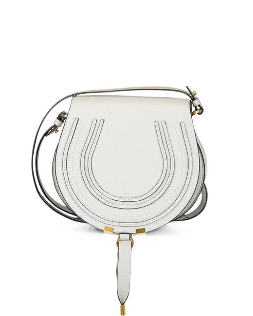 Chloé White Marcie Shoulder Bag S679