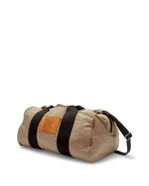 Palm Angels Brown Logo-Patch Holdall Bag