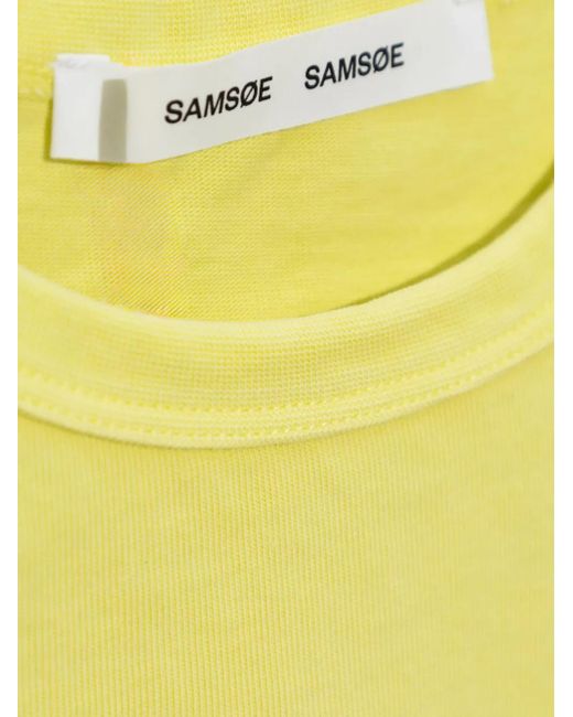 Top Sin Mangas Samsøe & Samsøe de color Yellow