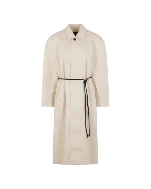 Ter Et Bantine White Single-Breasted Belted Coat