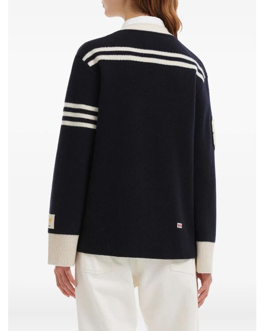 Sea Black Verzierter Cardigan Mit Streifen