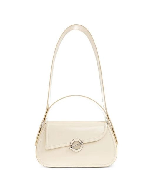 Samsøe & Samsøe White Sahero Ring-Detail Shoulder Bag