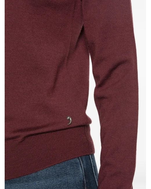 Etro Red Turtleneck Long-Sleeve Sweater