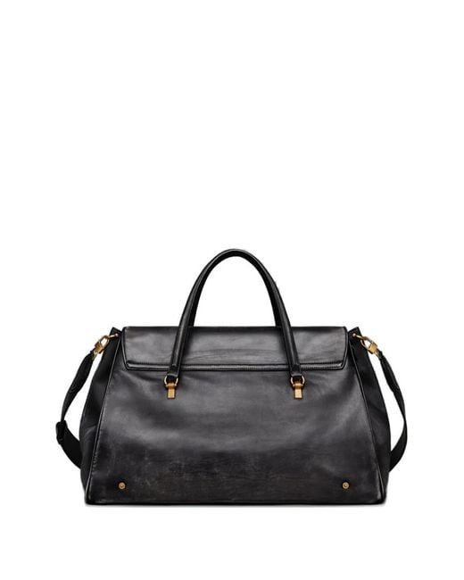 Thom Browne Black Bolton Weekender Bag for men