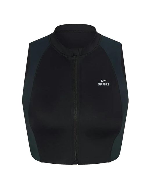 Skims Blue X Nike Zip-up Sports Bra