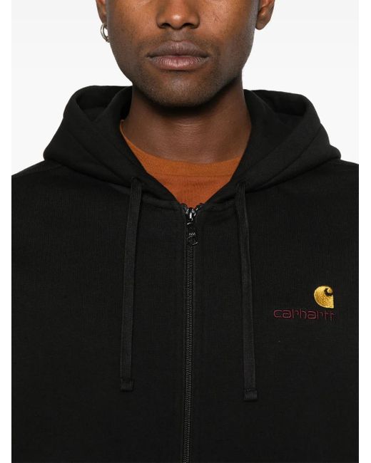 Carhartt American Script Hoodie in het Black voor heren