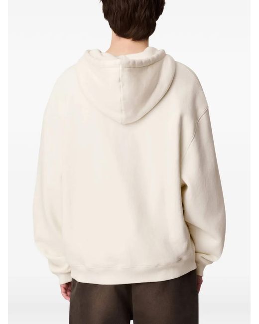 Axel Arigato White Rhys Logo-Embroidered Zip-Up Hoodie for men