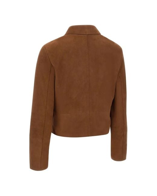 Liu Jo Brown Suede Boxy Jacket