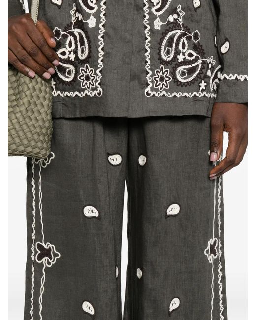 P.A.R.O.S.H. Gray Embroidery Trousers