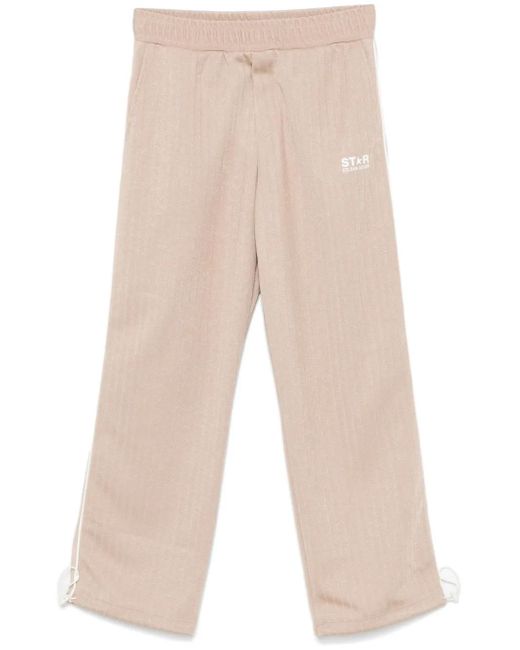 Golden Goose Deluxe Brand Natural Logo-Print Track Pants for men
