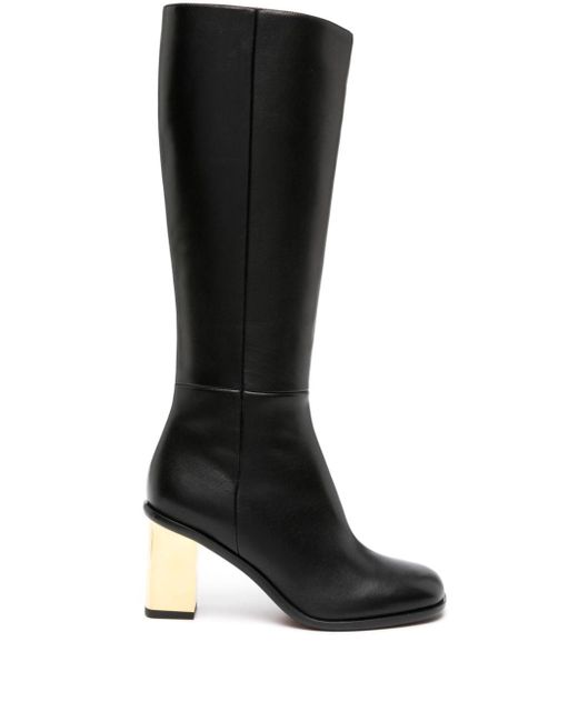 Chloé Black Rebecca 75mm Leather Boots
