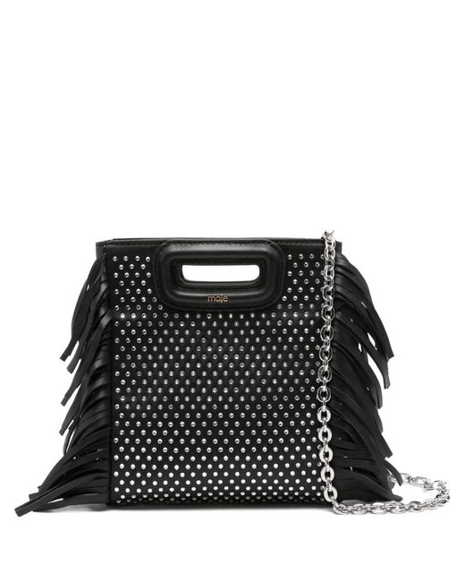 Borsa Mini Con Strass di Maje in Black