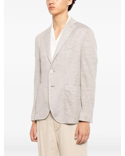Boglioli White Linen K-Jacket for men