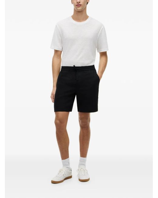 Tommy Hilfiger Black Dover Drawstring Elasticated Shorts for men