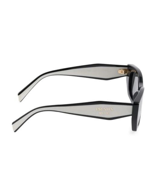 Prada Black Rectangle-Frame Sunglasses