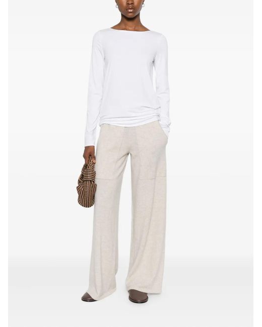 Lisa Yang White Sofi Drawstring Trousers