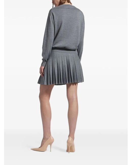 Balenciaga Gray Pleated Elasticated Skirt
