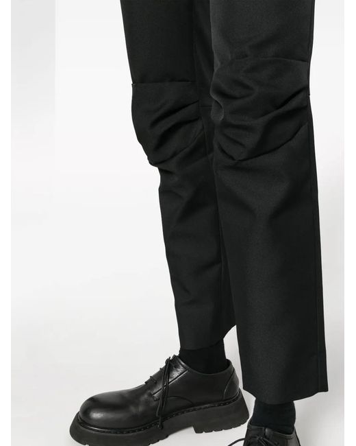 Comme des Garçons Black Mid-Rise Tapered Trousers for men