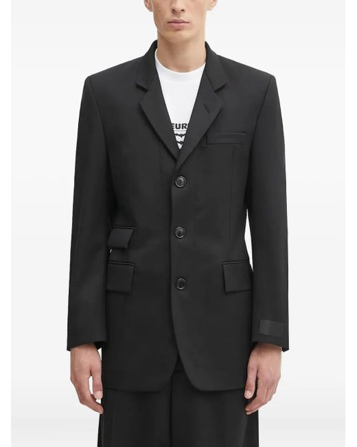 Vetements Black Single-Breasted Blazer for men