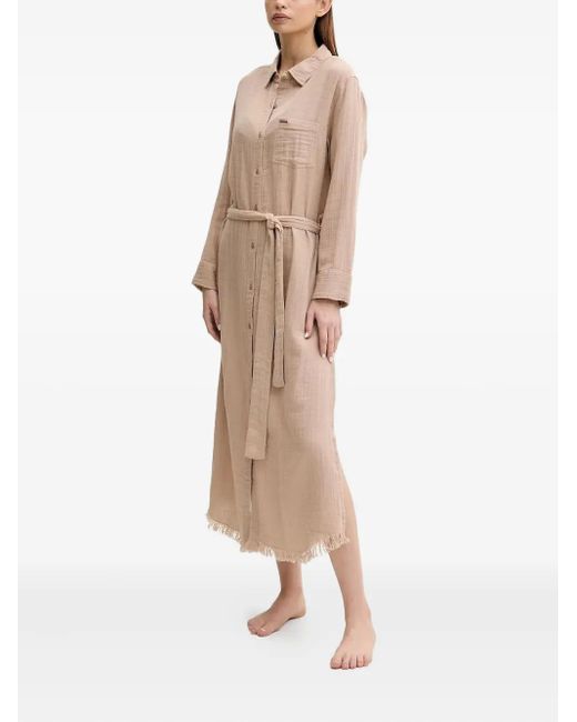 Abito Midi Margot Con Frange di Melissa Odabash in Natural