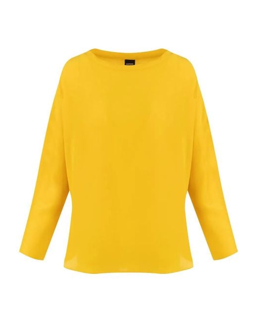Aspesi Yellow Boat-Neck Top