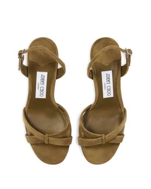 Jimmy Choo Metallic 70Mm Elsy Sandals