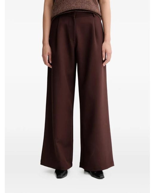 Sessun Brown Wide-Leg Trousers