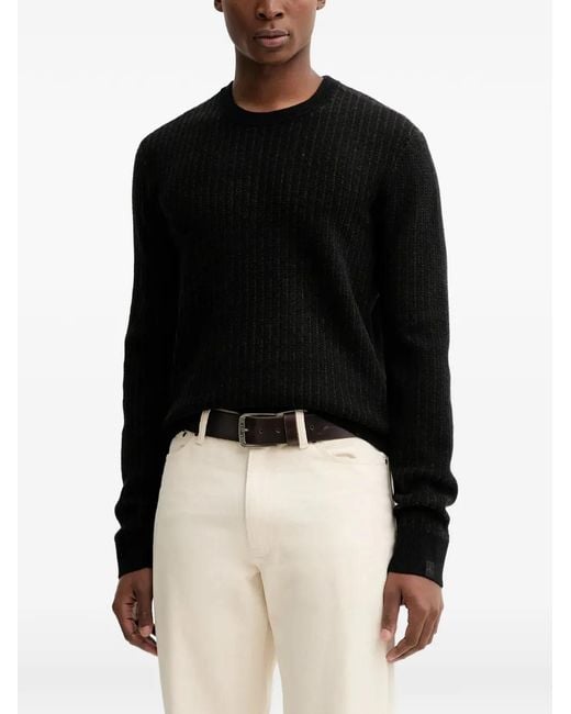 Rag & Bone Black Pull Texturé À Col Rond for men