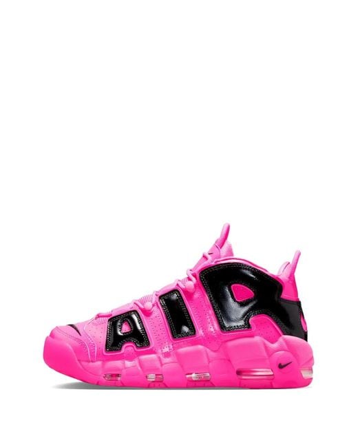 Nike Pink Air More Uptempo High-Top Sneakers