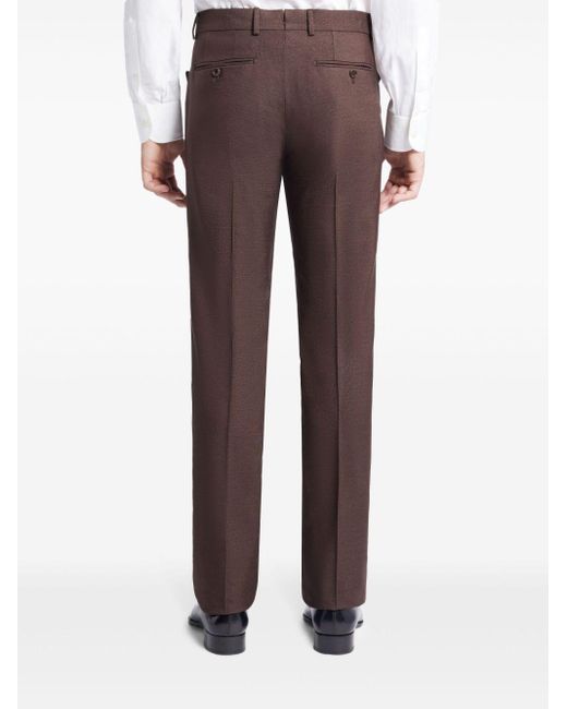 Tom Ford Brown Straight-leg Tailored Trousers for men