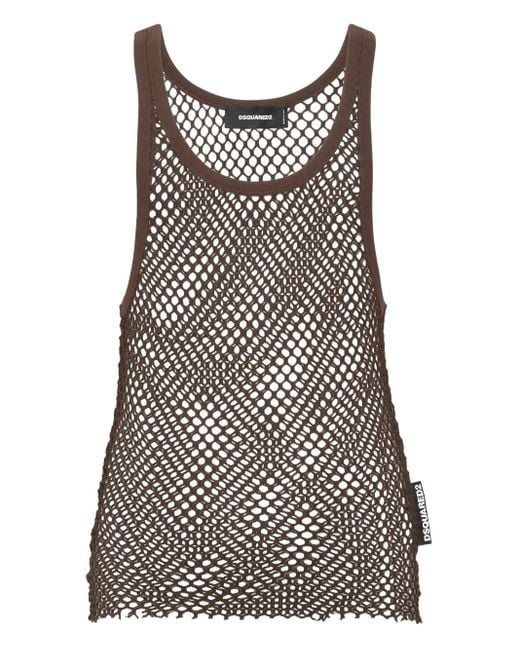 DSquared² Brown Vagatore Tank Top for men