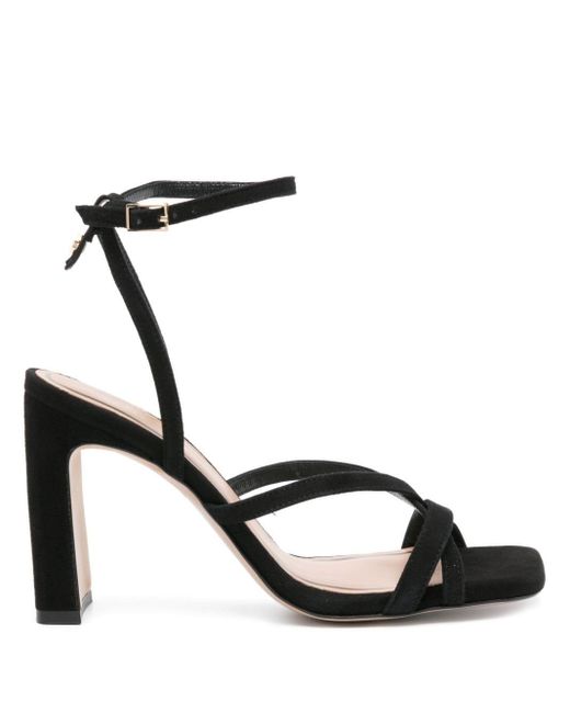 Boss Black Strappy Suede Sandals