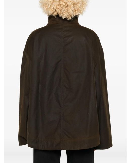 Chaqueta con cremallera- y cuello de pana Totême  de color Black
